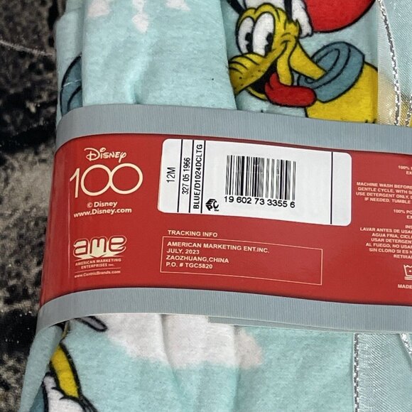 Toddler Disney 12 Months 100 Mickey Mouse Friends Matching Family 2pc Pajama Set - Picture 8 of 10